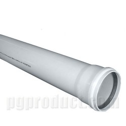 Soil And Waste Discharge Pipes ,Grey, Single Solvent Socket ,Push Fit , 6m
